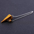 DIY Fashion design Natural Crystal Conical Pendulum Quartz Mineral Jewelry wicca Ling Pendulum ornament for home office decoration s