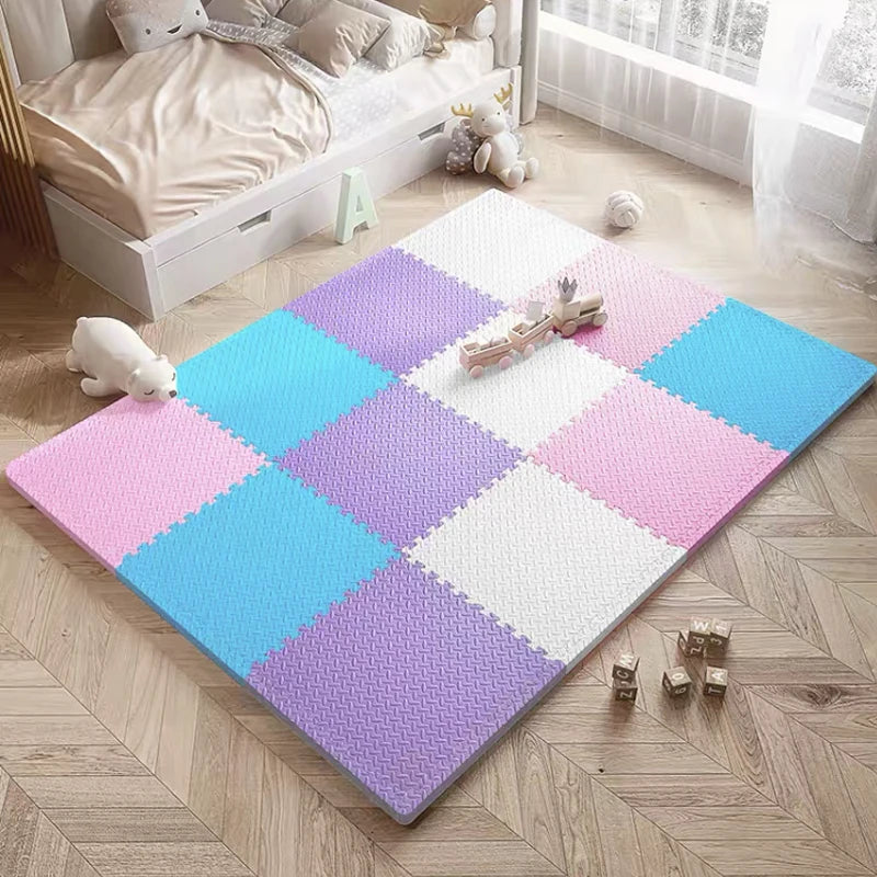 Eco-Friendly Soft 1.0cm Thick Eva Interlocking Play Foam Mats Soft Puzzle Tiles for Educational Sports and Perfect Picnic Toy