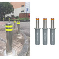 Stainless Steel Retractable Security Bollards Hydraulic Rising Automatic Bollard