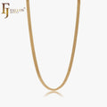 FJ Fallon Jewelry Wholesale Brass 14K Gold Plated Bismarck Chain Necklace for Women Elegant Refined Daily Factory Supplier