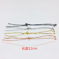 Adjustable Stainless Steel Double Rolo Chain Slide Bracelet Jewelry Making Accessory with Rubber Bead Chain Connector