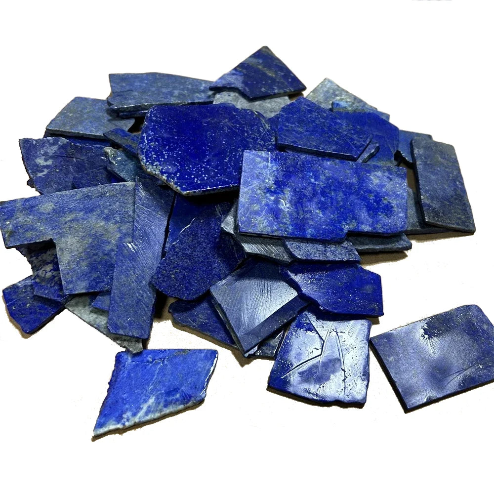Raw Uncut Rough Natural Blue Lapis Flat Sheet Unpolished Material Stone on Sale
