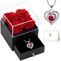 2025 Wholesale Exquisite Valentines Day Jewelry Gift Set Rose-Emblazoned Artificial Soap Flower Matt Lamination Paper Box