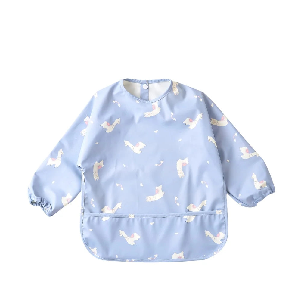Happyflute Waterproof PU Baby Overalls Washable Quick Dry High Quality Baby Bibs Eco Friendly Reusable Baby Bibs