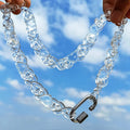 New Fashion Creative Personality Designer Jewelry 2024 Transparent Heart Charms Infinite Chain Acrylic Necklace for Men Women