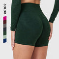 Wholesale Women High Waist Solid Running Athletic Yoga Custom Biker Booty Gym Shorts Sweat-Wicking Four-Way Stretch