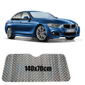 Factory Price 140x70CM Laser Car Sunshade UV Protection Curtain Car Sun Shade Film Windshield Visor Front Windshield Cover