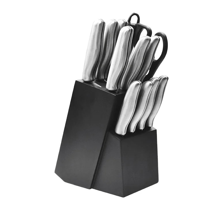 Hot Sale 13 Pcs Stainless Steel Kitchen Knife Set with Wooden Block