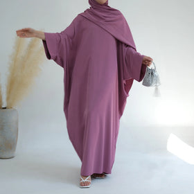 Loriya Two Pieces Abaya Set Traditional Muslim Clothing Ladies Turkey Hijab Abaya Dubai Plus Size Women Kaftan Dresses