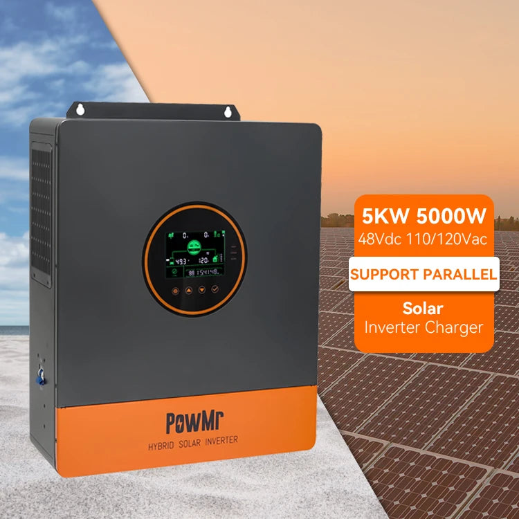 PowMr New Product 5000W Solar Inverter 48V 110/120V Pure Sine Wave Solar Inverter With MPPT Solar Charge Controller