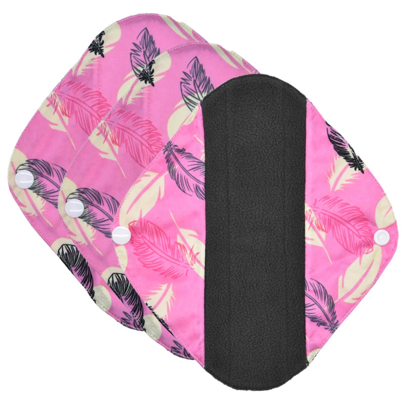 Small Size Reusable Bamboo Charcoal Menstrual Cloth Sanitary Pads Washable