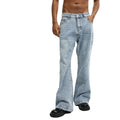 2024 Wholesale Slim Jeans Stylish Light Blue Denim Jeans Plain Color Jeans
