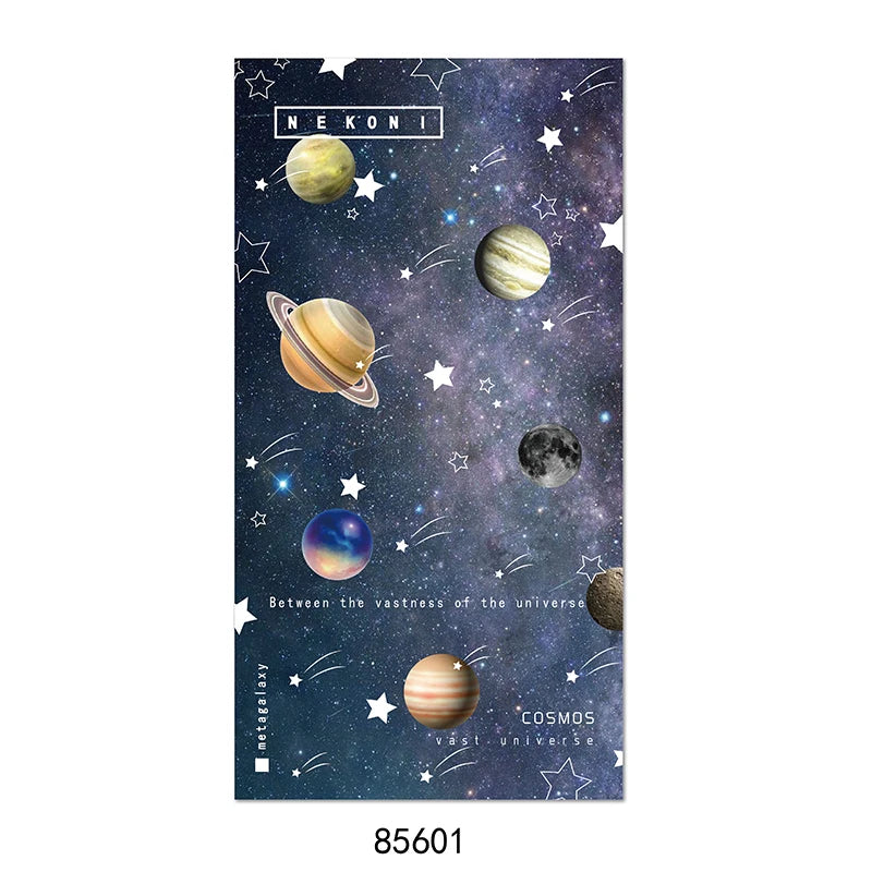 Nekoni Universe Series with Grid Paper Pocket Notebook for Portable Mini Journals Notepads