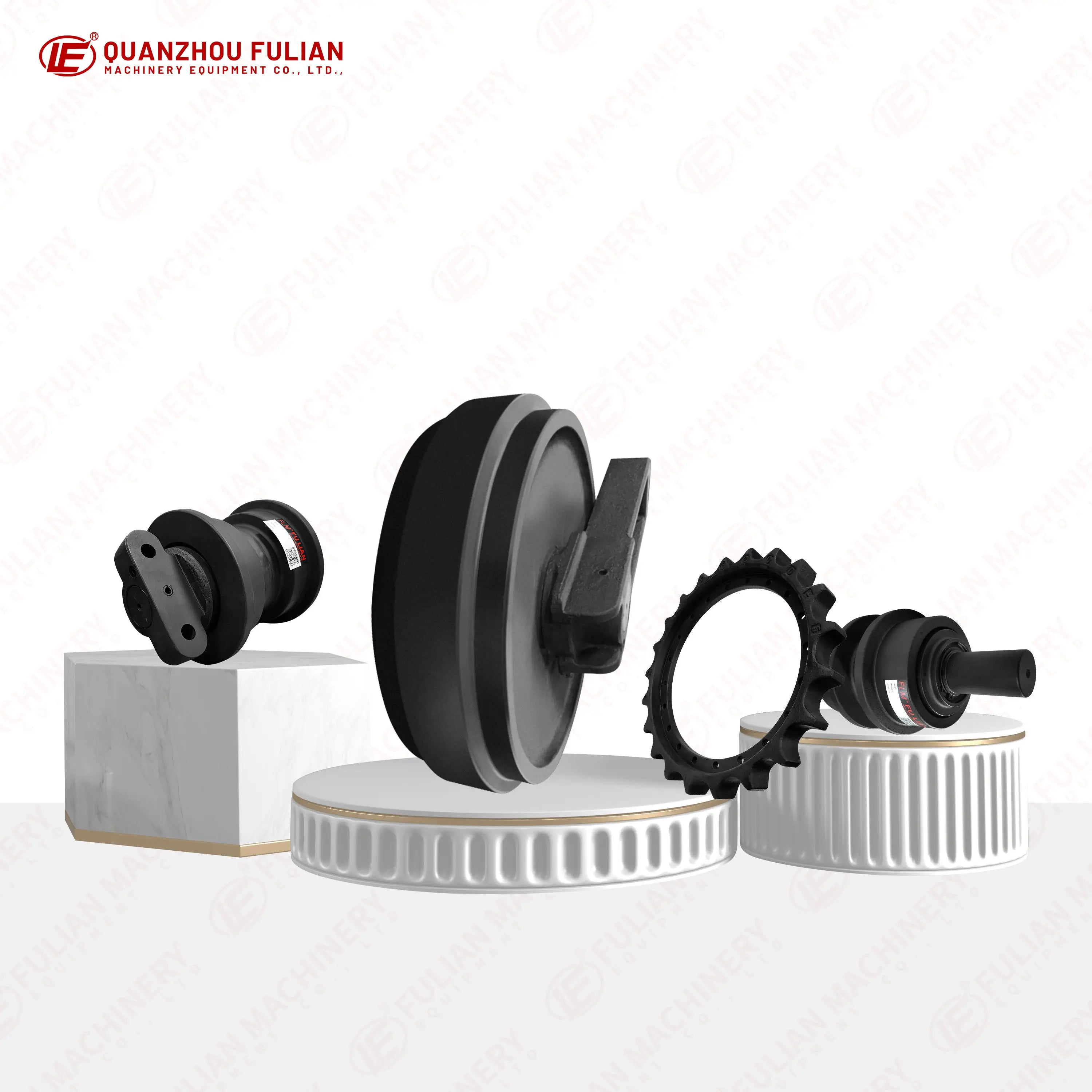 For Komatsu PC200 Excavator Undercarriage Spare Parts Track Bottom Roller Sprocket Top Carrier Roller Construction Machinery Par