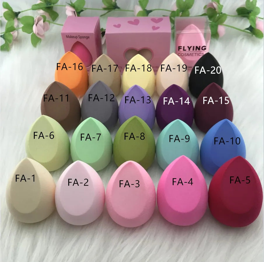 FLY Hydrophilic Foam Face Cosmetic Puff for Foundation Blending Latex Free Soft Washable Makeup Sponge