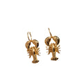 HOVANCI Trendy Gold-Plated Lobster Dangle Earring Personalized Bohemian Statement Alloy Hoop Earring for Beach or Gift