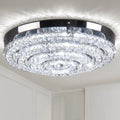 17.7'' Modern Crystal LED Pendant Light Exquisite Atmoseric Large Pendant Bedroom Dining Room Apartment's Circular Chandelier