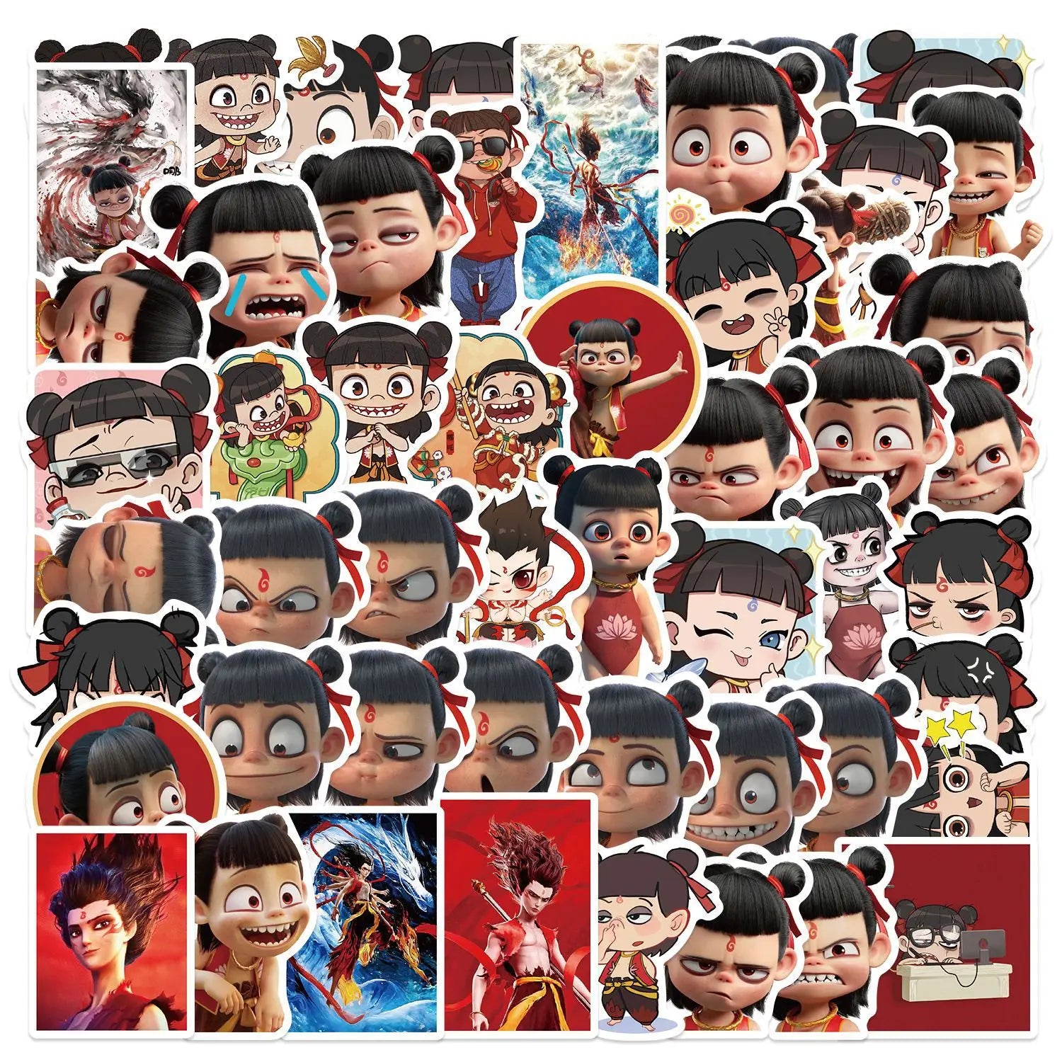 2025 NEW 50PCS Chinese movie Nezha Conquers The Dragon King sticker