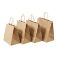 Brown Kraft Paper Custom Logo Printed Food Takeaway Shopping Carrier Bags with Twisted Handle