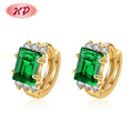 Mum Jewelry Wholesale 18k Laminated Gold Plated Womens Cubic Zirconia Big Diamond Small Huggie Hoop Earring