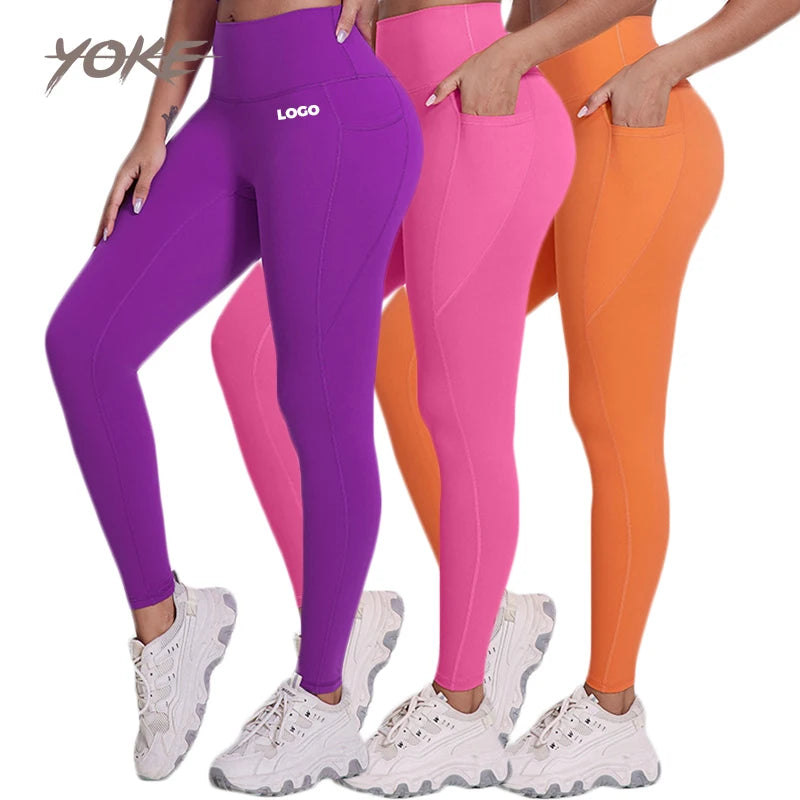 YK Nine Minute Pants Hip Lifting Tummy Tightening Women's High Elastic Waist Scrunch Butt Compression Quick Dry Running Exercise