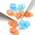 Mixed Frosted Clear Sea Animals Resin Cabochon Flatback Fish Crap Seahorse Charms for Diy Jewelry Making