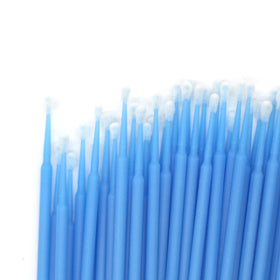 China Factory Wholesale JinRong Brand Multiple Colors Disposable Eyelash Cotton Swab Stick Dental Micro Brush Applicator 100