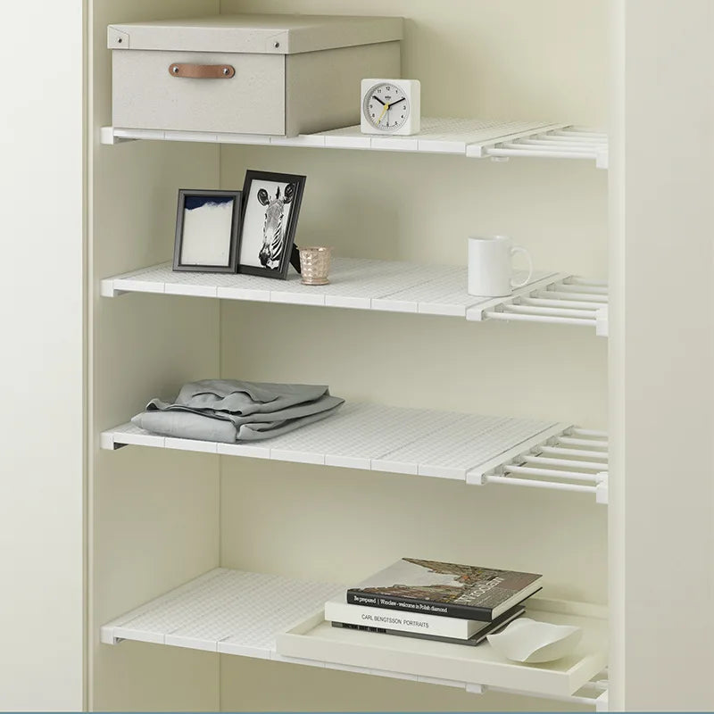 30 to 40 cm Adjustable Wall Mounted Kitchen Rack Expandable Kitchen Cabinet Shelf Tension Shelf Closet