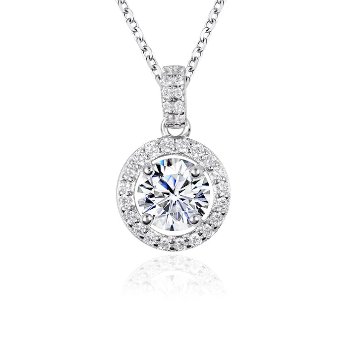 Fast-selling 925 Silver VVS 1ct 2ct 3ct Moissanite Pendant for Women