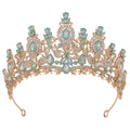 Crystal Flowers Bridal Tiaras Queen Crown Rhinestone Pageant Wedding Costume Hair Accessories