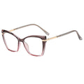 Fashion TR90 Metal Frame Vintage Cat Eye Blue Light Filter Glasses for Computer Gaming Unisex Optical