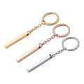 High Quality Custom Logo 3D Strip Bar Stainless Steel Keychain Cuboid Key Pendant in Bar Stick Shape Stylish Fashionable Gift