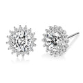 OEM/ODM Classic Hypoallergenic Fashion Jewelry Diamond Cubic Zirconia 925 Sterling Silver Stud Earrings for Women's Anniversary