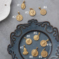 British Retro Coin Pendants Stainless Steel Gold Vurgin Mary Charm Religious Medallions Jewelry Saint Benedict Portrait Pendant