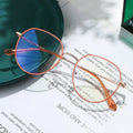 Jiuling Eyewear Thin Frame Plain Spectacles Spring Metal Hinge Legs Oculos Round Metal Blue Light Blocking Eyeglasses Frames