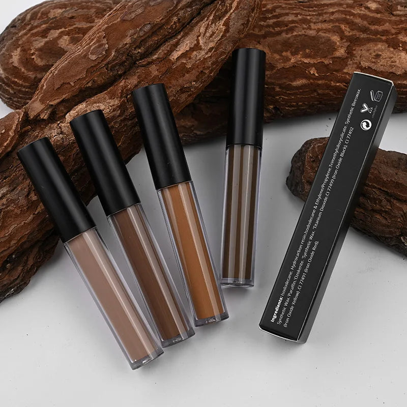 4 Colors Long-Lasting Semi-Permanent Waterproof Eyebrow Tattoo Glue Mineral Gel Makeup Enhancer Private Label Tearing Eyebrow