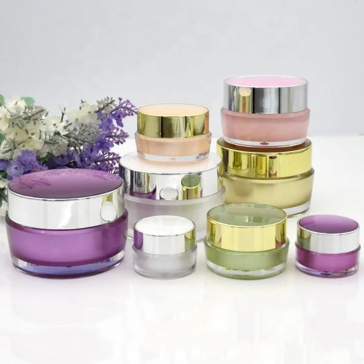 Ready to Ship 30g 1 oz Luxury Plastic Acrylic Eye Cream Container Cosmetics Skin Care Face Cream Jars With Lids