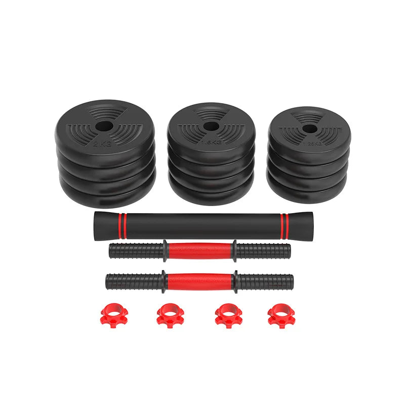 High Quality Gongchuang GC-116 Twist Lock Spin Lock 30-40Kg Adjustable Black Cement Dumbbells for Bodybuilding
