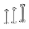 16G Lip Rings Stainless Steel Internally Labret Monroe Lip Rings Nail Cartilage Tragus Helix Earrings Studs Ring Medusa Piercing