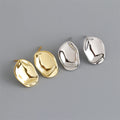 Simple 925 Sterling Silver 18k Gold Irregular Bump Stud Earrings