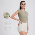 Tencel Fitness Short-sleeve Breathable T-shirt for Women Gym Runningyoga Spring and Summer Slimming Quick-dry Sports Top