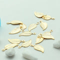 Alloy Leaves Branch Beads Charms Metal Pendant Supplies Findings for Spring Fall Thanksgiving Bracelet Necklace Jewelry Making