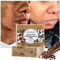 Private Label Coffee Whitening Soap Vegan Exfoliating Dark Spot Correction Brightening Body Wash Skin Glow Bar Soap Custom Logo