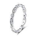 Horse Eye Eternity Band Rings Jewelry for Women Round 3A Full CZ Cubic Zircon Fine 925 Silver Ring