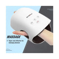 CINCOM Electric Cordless Hand Massage Machine with Heat Mini Air Compression Massager 3 Modes & 3 Intensity 12W White Plastic