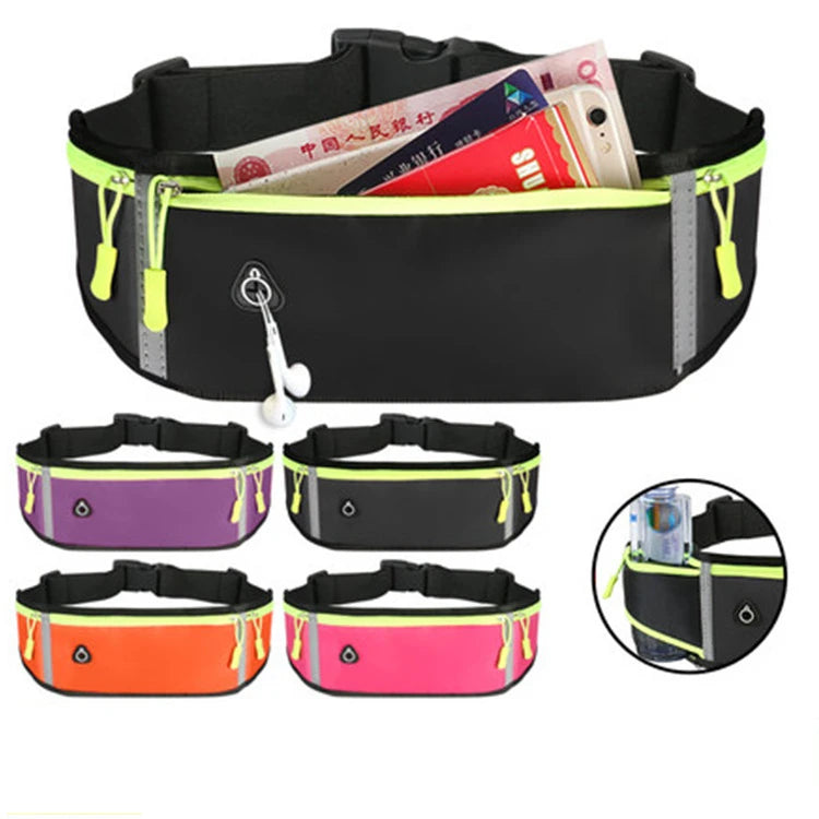 Hot Sale Waterproof Hiking Cycling Running  Belt Fanny Bag With Water Bottle Holder Custom Sport Waist Bag