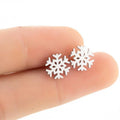 Assorted Stainless Steel Stud Earrings for Women Men Flower Lotus Rose Tree Earrings Hypoallergenic Flatback Earrings Jewelry