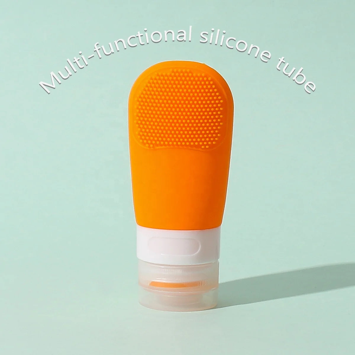 Empty 60ml Squeeze Plastic Silicone Tube Massage Face Wash Cosmetic Packaging Shower Gel Shampoo Tubes