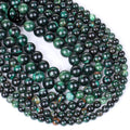 Zhe Ying 6/8/10mm Emerald Beads Natural Stone Round Emerald Gemstones Beads Bracelet Zambia Natural Emerald Beads