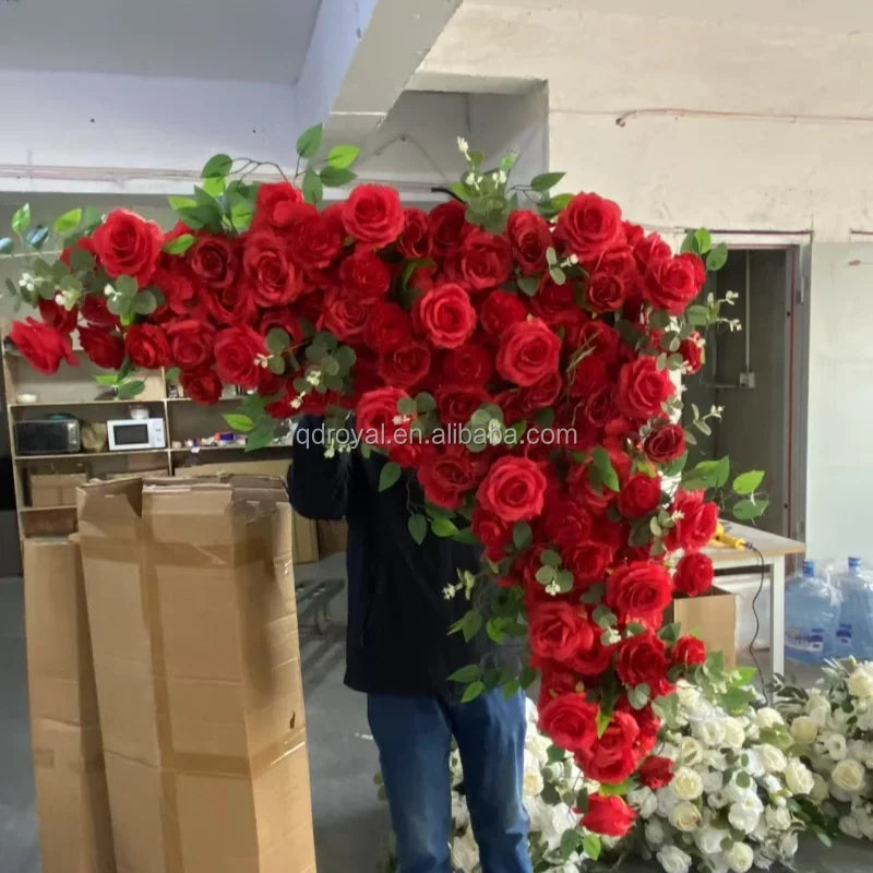 2.5FT Tall Luxurious White Artificial Flowers Decoration Wedding Aisle Flower Runner MegaBDM